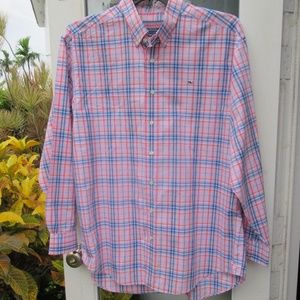 VINEYARD VINES Shep & Ian LS Button Front Shirt L
